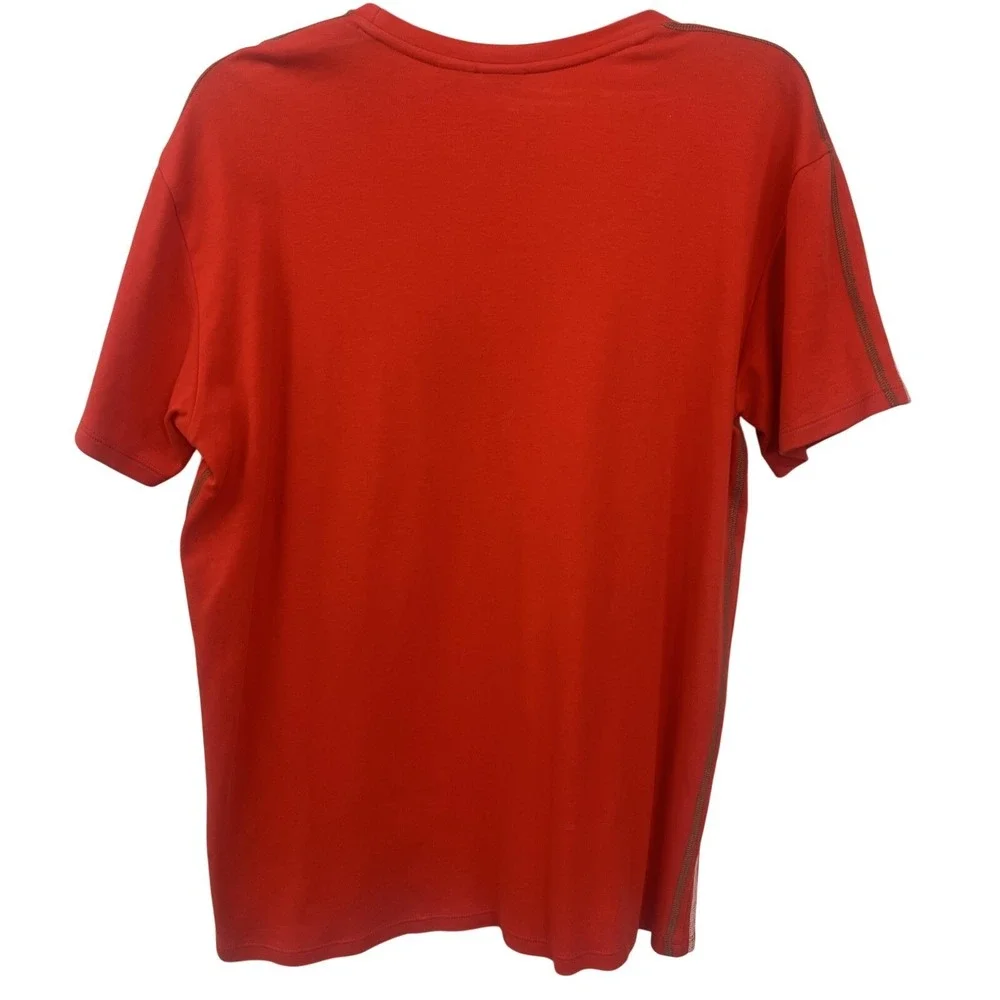 Armani Exchange Shirt Mens‎ XL Red Pima Cotton Crewneck Stripe AX Logo Tee